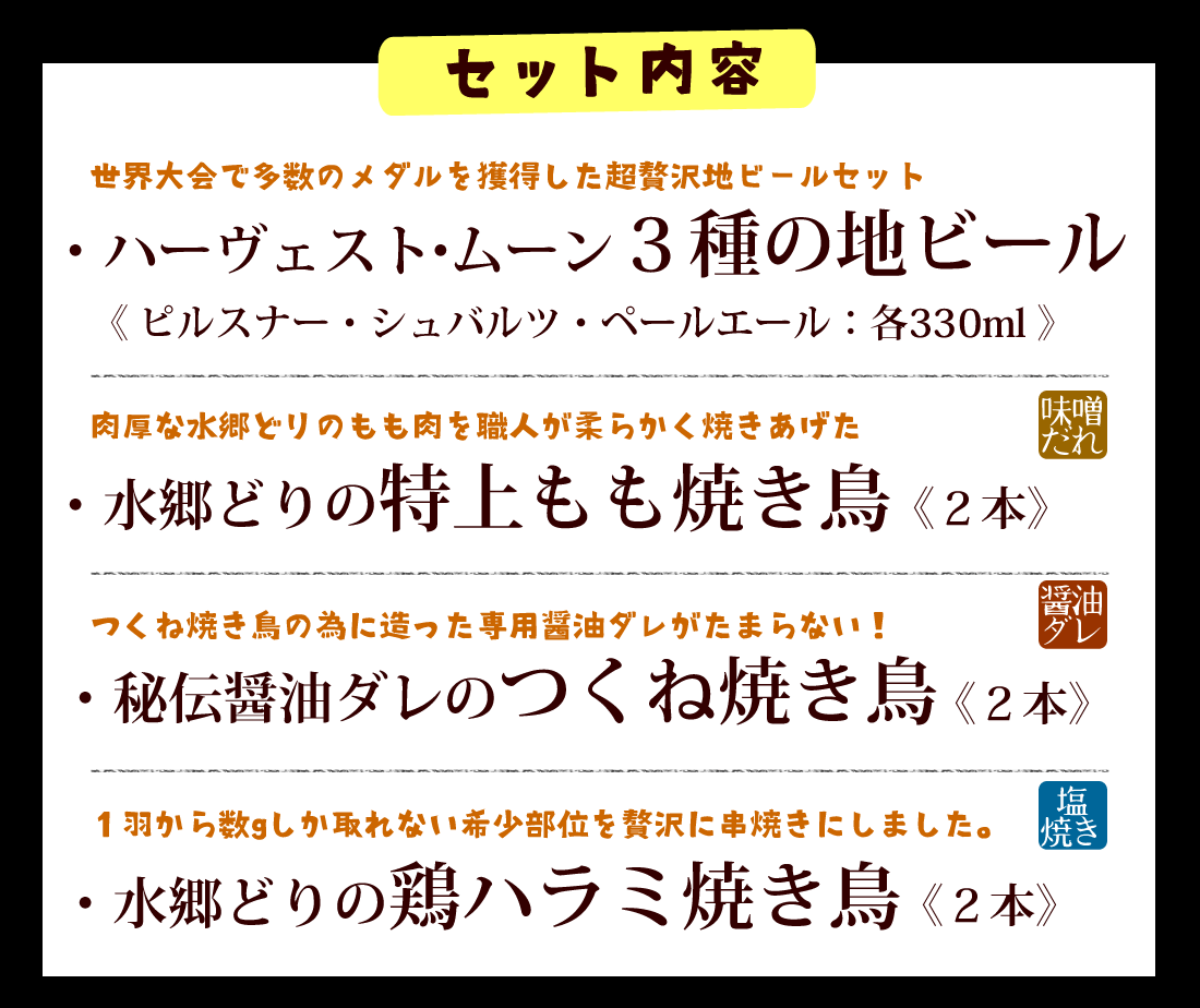 父の日限定地ビールと焼き鳥３種セット