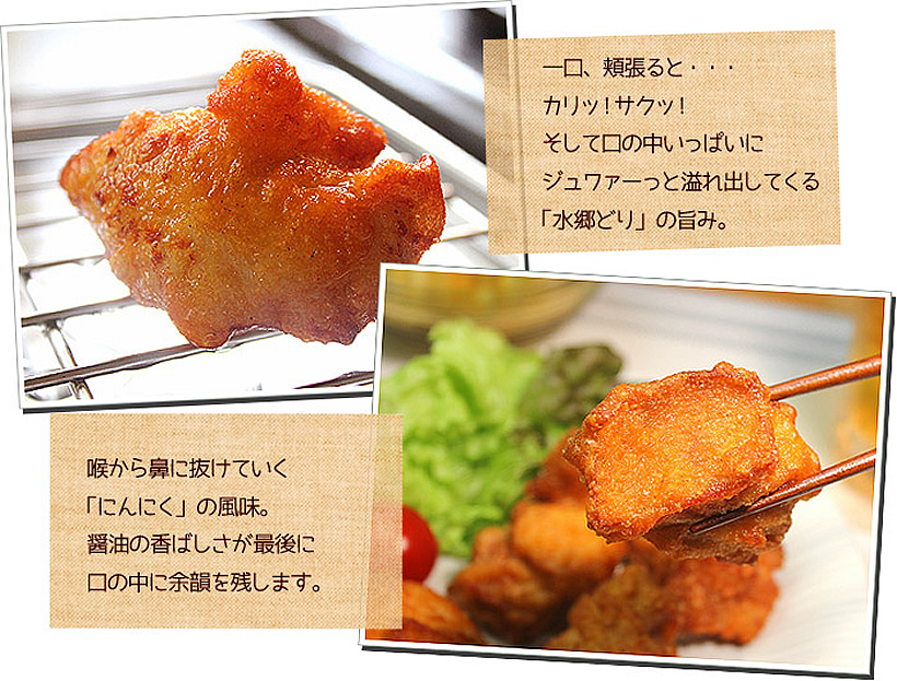 水郷どりのにんにく醤油から揚げ