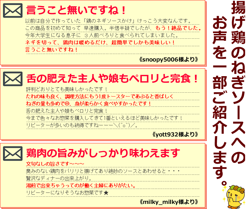 揚げどりのねぎソース
