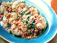 鶏肉レシピ れんこん茶巾の鶏あんかけ