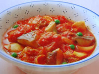 鶏肉レシピ もも肉とエリンギのトマト煮