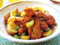 鶏肉レシピ 手羽元の甘辛にんにく煮込み