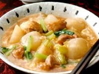 鶏肉レシピ 水郷どりのかき玉スープ煮込み