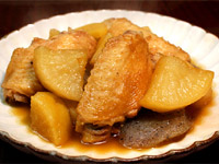 鶏肉レシピ 手羽先と大根の煮物