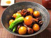 鶏肉レシピ 鳥もつ煮込み